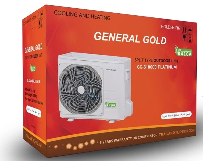 خرید کولر گازی 18 هزار جنرال گلد GG-S18000 Platinum