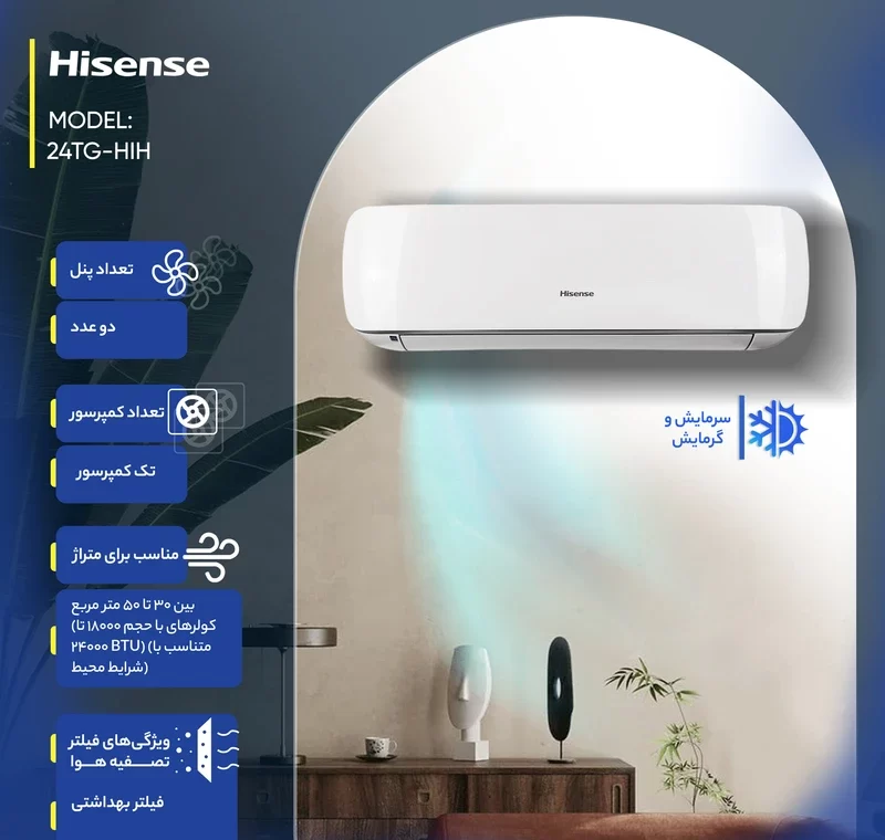 کولر گازی هایسنس مدل HIH-24TG