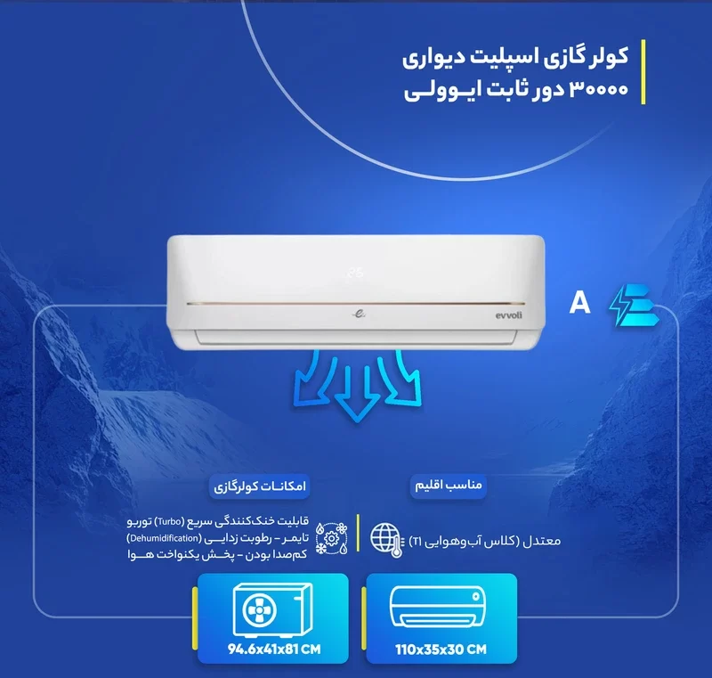 کولر گازی ایوولی مدل EVCIS-30K-MD