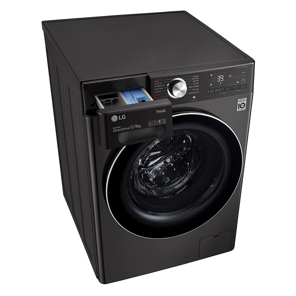 ماشین لباسشویی ال‌جی مدل WDV1260BRP — نمای ۳